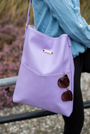 Metallic shine light pink genuine leather bag + obi belt. Small should –  Handmade suede bags by Good Times Barcelona